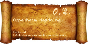 Oppenheim Magdolna névjegykártya